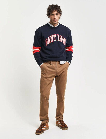 GANT Slim Twill Chinos - Beige - 34 x 32