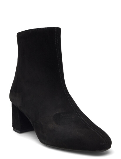 ANGULUS Bootie - Block Heel - With Zippe - Black - 36