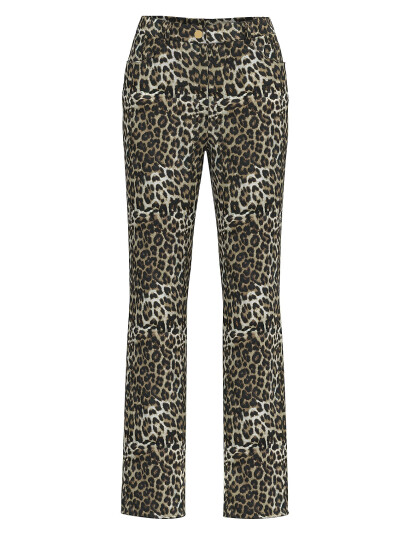 Vila Vikelly Hw Straight Jeans Leo/Ln - Brown - 36 x 32