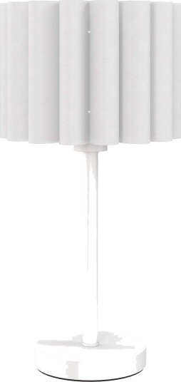 Bordlampe i retrostil hvit plastskjerm E27 sokkel Bordlampe i retrostil hvit plastskjerm E27 sokkel