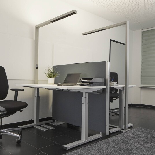 Arcchio LED gulvlampe til kontor Jolinda sett med 2 sølv 4 000 K