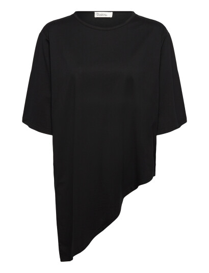 My Essential Wardrobe Leamw Asymetric Tee Black XS