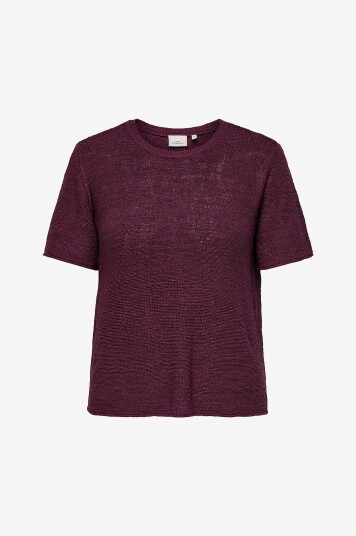 Only Carmakoma - Topp carSunny S/s Pullover Knt - Rød