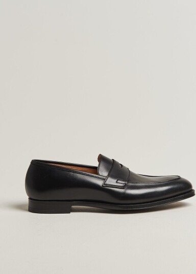 Crockett & Jones Crawford Handgrade Penny Loafer Black Calf Crockett & Jones Crawford Handgrade Penny Loafer Black Calf