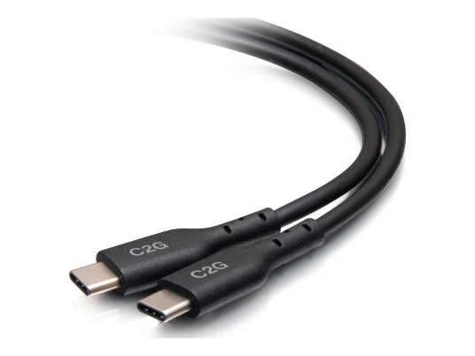 C2G 1.5ft (0.5m) USB-C Male to USB-C Male Cable (20V 5A) - USB 2.0 (480Mbps) - USB type C-kabel - 24 pin USB-C til 24 pin USB-C - 50 cm