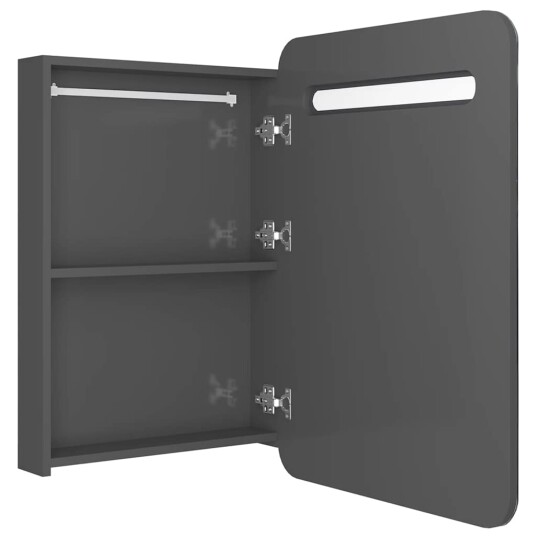 vidaXL LED-speilskap til bad blank grå 60x11x80 cm vidaXL LED-speilskap til bad blank grå 60x11x80 cm