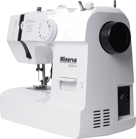 Minerva MAX30 Symaskin 13 sømprogrammer metallramme LED-lys Hvit Minerva MAX30 Symaskin 13 sømprogrammer metallramme LED-lys Hvit