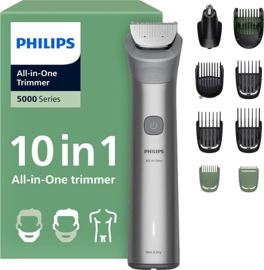 Philips All in One Series 5000 multigroomer MG5931/15 lysegrå Philips All in One Series 5000 multigroomer MG5931/15 lysegrå