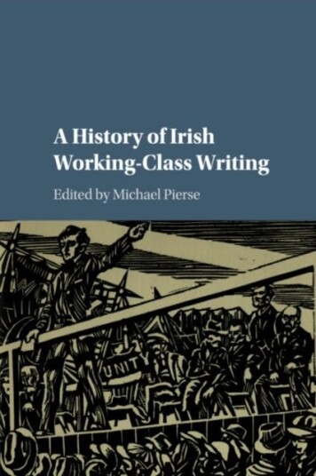 A History of Irish Working Class Writing