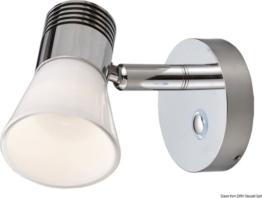 Dimbar LED lampe i aluminium + glassdiffusor Dimbar LED lampe i aluminium + glassdiffusor