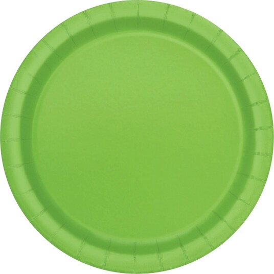 Unique Party Papptallerkener limegrønn 16-pakning X31433EU