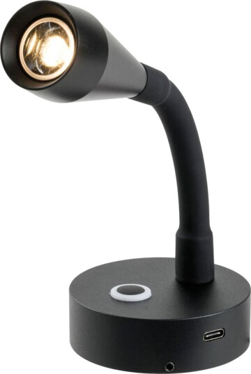Leddelt LED lyskaster svart