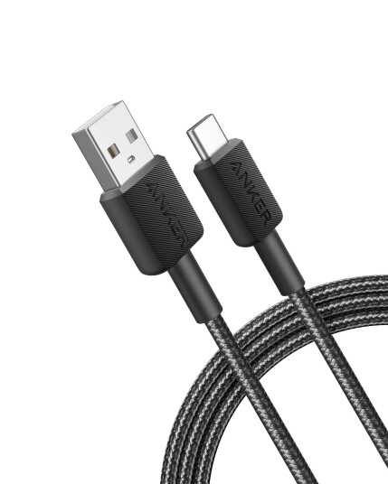 Anker 322 USB-A til USB-C 1.8m Nylon Kabel Svart