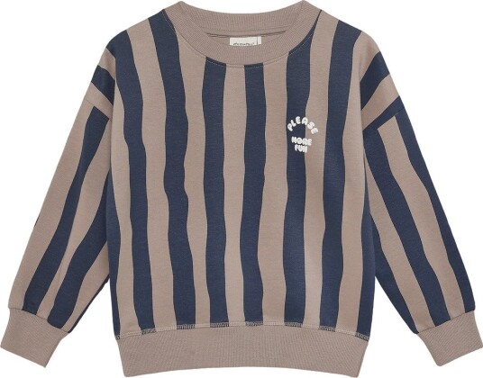 Minymo Collegegenser - Parisernatt - Minymo - 9 år (134) - Collegegenser Beige Brun Marineblå