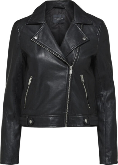 SELECTED FEMME Katie Leather Jacket Black 40