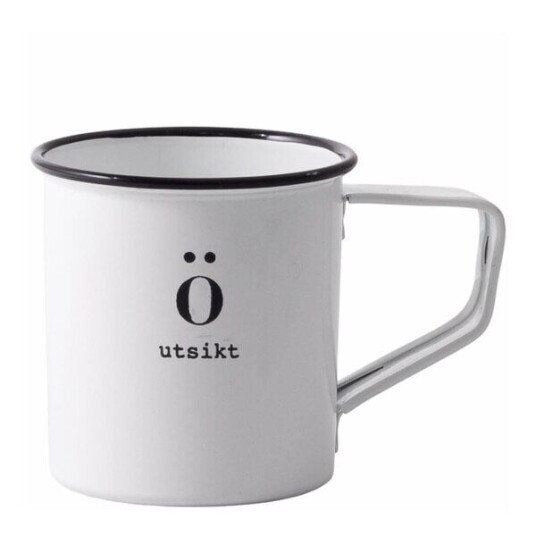 Sögne Home Emalje kopp mini Utsikt 12 cl hvit