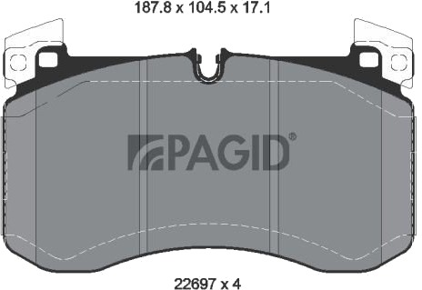 PAGID T2850N Bremseklosser