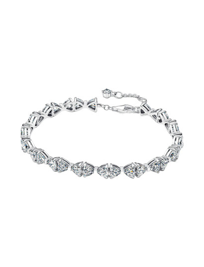 PANDORA Bow Sterling Silver Bracelet With Clear Cubic Zirconia Silver 16 cm