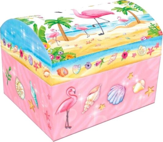 Pulio Flamingo Spilledåse Med Roterende Figur Fra 6 År Pulio Flamingo Spilledåse Med Roterende Figur Fra 6 År