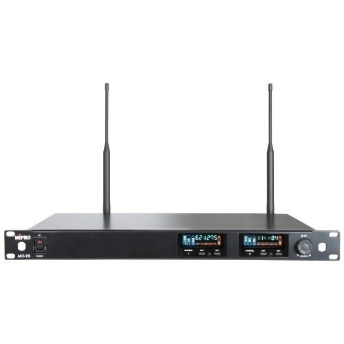 Mipro ACT 72 7UA 2 kanals mottaker + 2 håndsendere