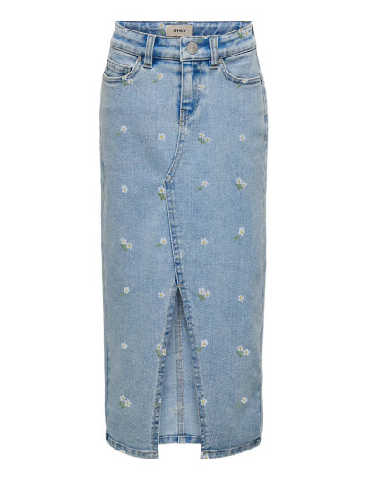 Kids Only Kogsiri Front Slit Emb Skirt Dnm Azg Blue 128 Kids Only Kogsiri Front Slit Emb Skirt Dnm Azg Blue 128