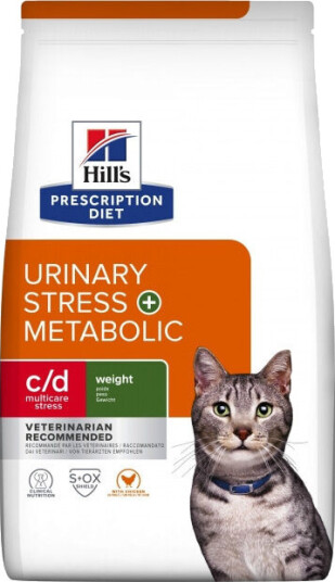 Hill's Prescription Diet c/d Urinary Stress + Metabolic Kattemat med Kylling 8 kg