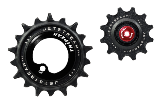 Tripeak Oversized trinsehjul Jetstream pro keramiske lagre SRAM AXS Force/Rival XPLR 12T/18T svart