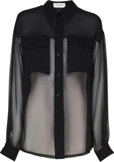 Saint Laurent Dame Bluser & Skjorter Svart L, Saint Laurent Dame Bluser & Skjorter Svart L,