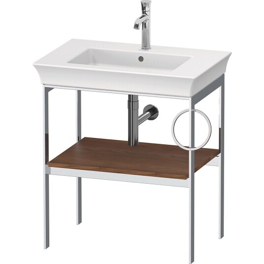 Duravit White Tulip Metallkonsoll 68,4x45x76 cm Amerikansk Valnøtt/Krom