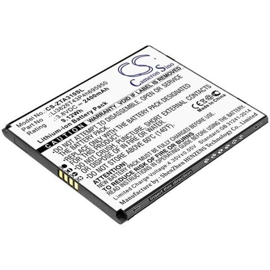 ZTE Blade A3 2020T batteri (2400 mAh 3.8 V, Sort)