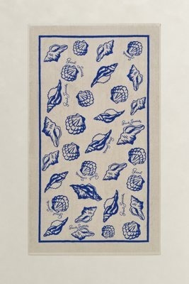 GANT Seashell Print Beach Towel Beige 100X180