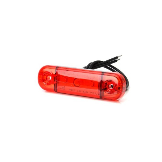 Varsellys Strands Side Marker Slim 3 LED   12/24V / 84 mm Rød