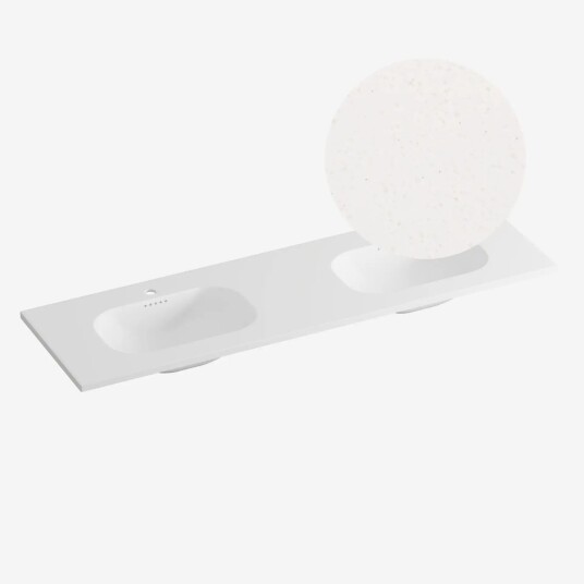 Korsbakken Nice Heldekkende Terrazzo Beige 160cm Dobbel