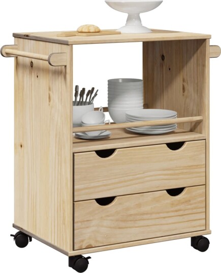 Kjøkkenvogn OTTA 59x45x80 cm heltre furu 4013465 Kjøkkenvogn OTTA 59x45x80 cm heltre furu 4013465