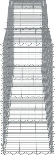 vidaXL Gabionkurver buede 25 stk 400x50x100/120 cm galvanisert jern