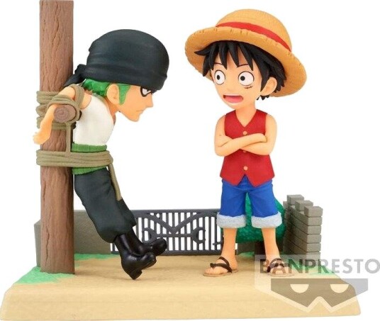 Banpresto One Piece Log Stories Monkey D. Luffy og Roronoa Zoro Figur 7 cm