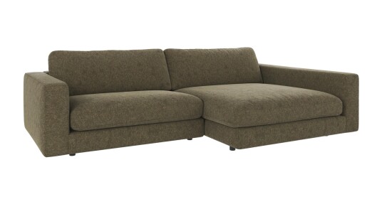 Rowico Home Duncan 3 seters sofa med sjeselong H Grønn Brenda 77 258 x 150 x 78 cm Grønn