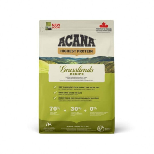 Acana Grasslands 2 kg Tørrfôr for Hund uten Korn Acana Grasslands 2 kg Tørrfôr for Hund uten Korn