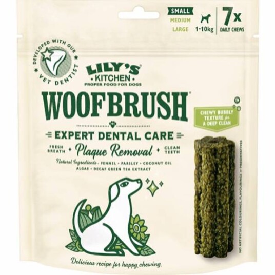 Lily's Kitchen Woofbrush Dental Chew Dentalastick til hund Small (7 x 22 g) Lily's Kitchen Woofbrush Dental Chew Dentalastick til hund Small (7 x 22 g)
