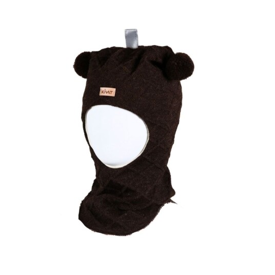 Kivat Balaclava i Ull Dusker Kabelstrikk Mørk Brun 3 5 8 år Kivat Balaclava i Ull Dusker Kabelstrikk Mørk Brun 3 5 8 år