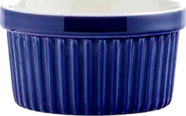 Porsgrunds Porselænsfabrik Ildfast Ramekin Med Riller Mørk Blå