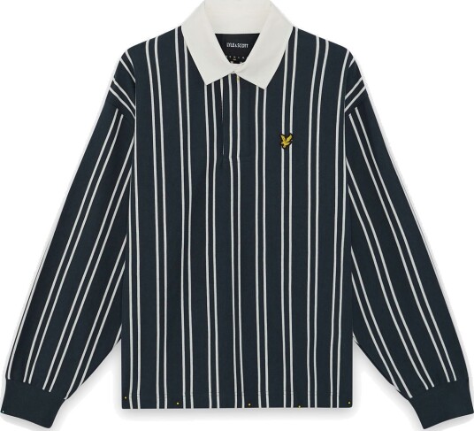 Lyle & Scott Vertical Stripe Rugby Navy XS