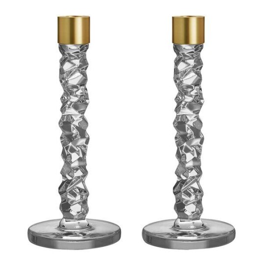 Orrefors Carat lysestake 24,2 cm 2 stk gull Orrefors Carat lysestake 24,2 cm 2 stk gull