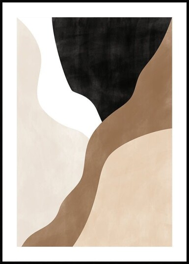Abstract Beige and Brown Art Plakat Plakat / 70x100cm