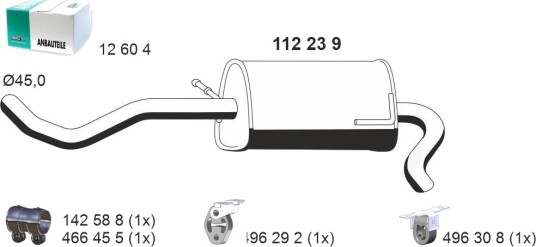 Bakre eksospotte ERNST 112239