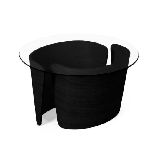 Sibast Furniture No 7 Lounge Salongbord Ø70 Sort Eik/Glass Sibast Furniture No 7 Lounge Salongbord Ø70 Sort Eik/Glass