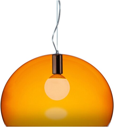 Kartell Fl/y Suspension 9030 Transparent Orange Incl. Led 15w E27 Pendellamper Ferruccio Laviani Gjennomsiktig,Oransje