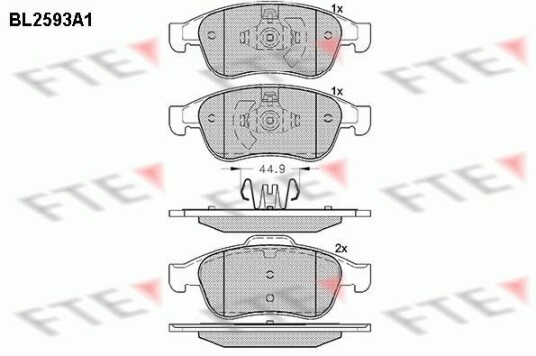 Bremseklosser FTE 9010844 Bremseklosser FTE 9010844