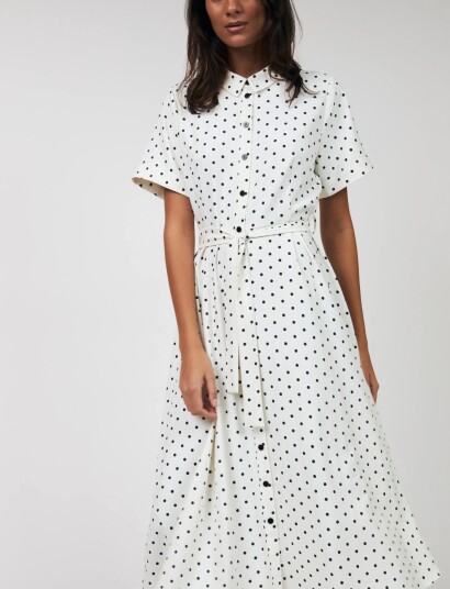 Lollys Laundry Blakell Midi Dress Cream L Lollys Laundry Blakell Midi Dress Cream L