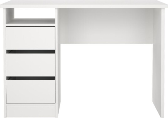 FunctionPlus skrivebord 3 skuffer hvit.